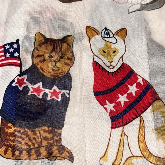 American Cats Scarf (except for a few Siamese and Persians 😂) Vintage - Picture 4 of 5